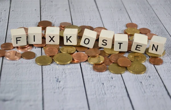 Fixkosten Das Deutsche Wort Für Fixkosten — Stockfoto