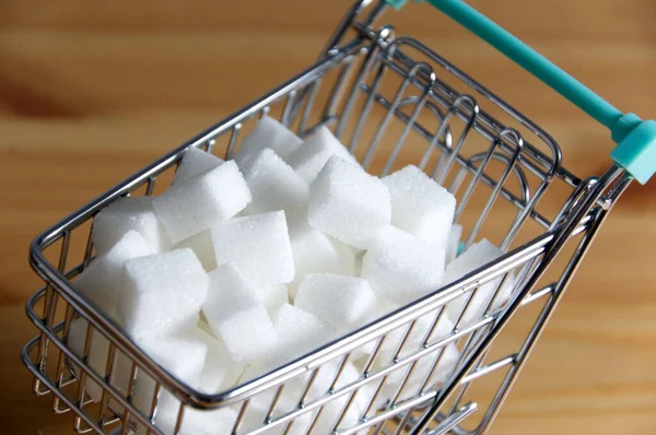 Alguns Cubos Açúcar Branco — Fotografia de Stock