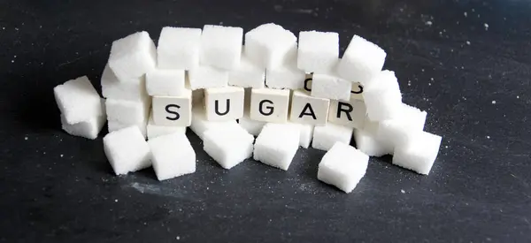 Some White Sugar Cubes — Stock Photo, Image