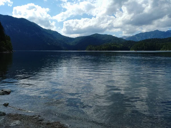 Lago Montês Eibsee Baviera — Fotografia de Stock