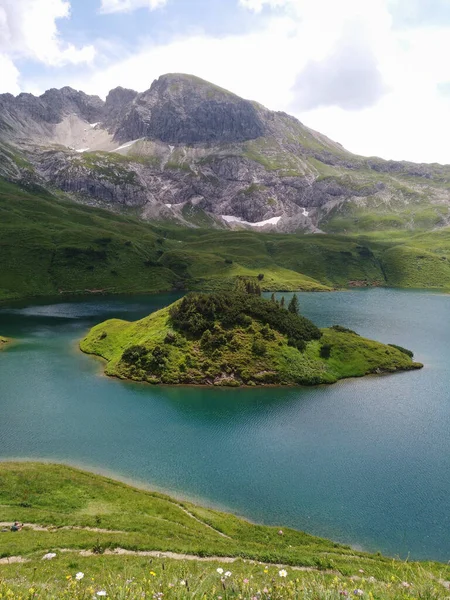 Schrecksee Egy Alpesi Dél Németországban — Stock Fotó