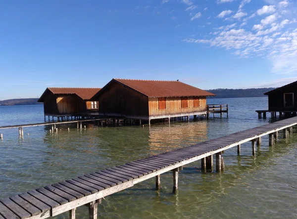 Hari Yang Cerah Danau Starnberger Bavaria — Stok Foto