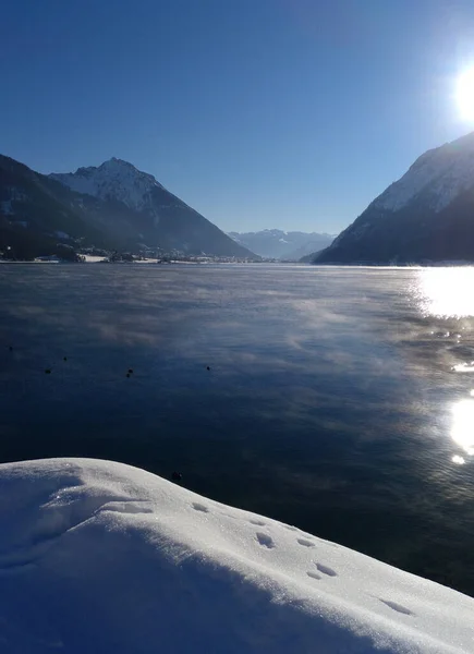 Danau Achensee Musim Dingin — Stok Foto