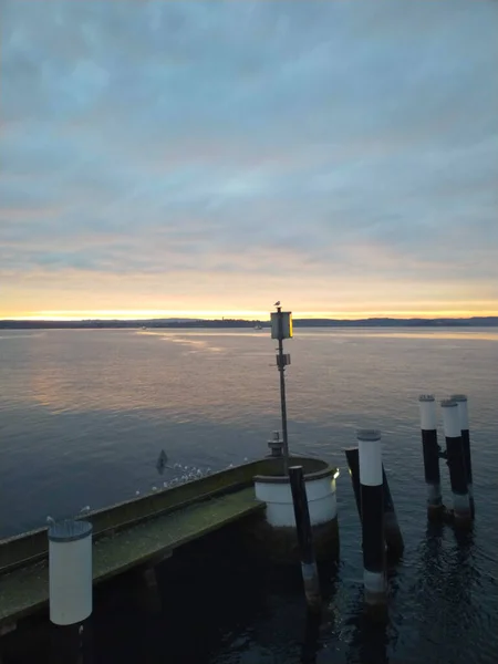 Захід Сонця Константі Озера — стокове фото