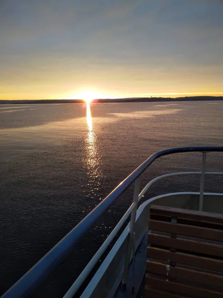 Zonsondergang Bij Het Bodenmeer — Stockfoto