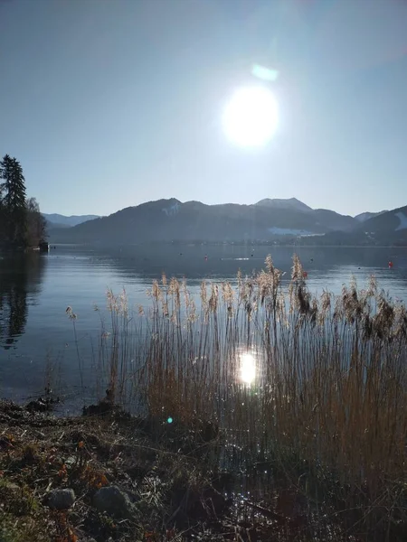 Solig Vinterdag Tegernsee — Stockfoto