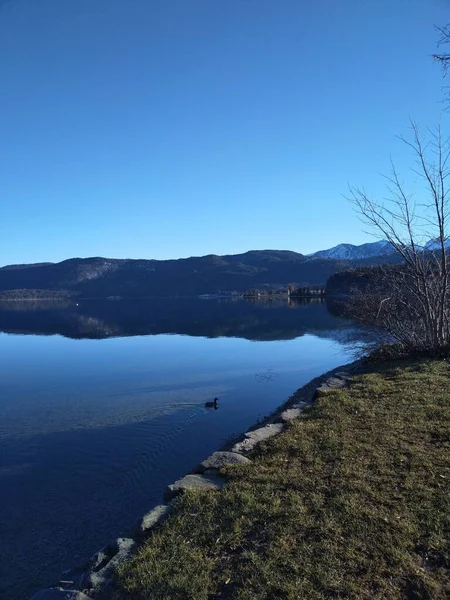 Hari Musim Dingin Yang Cerah Walchensee — Stok Foto