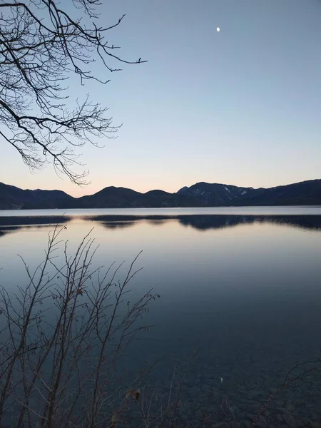 Día Soleado Invierno Walchensee — Foto de Stock