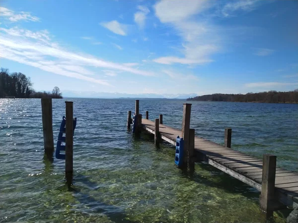 Starnberg Gölünde Güneşli Bir Gün — Stok fotoğraf