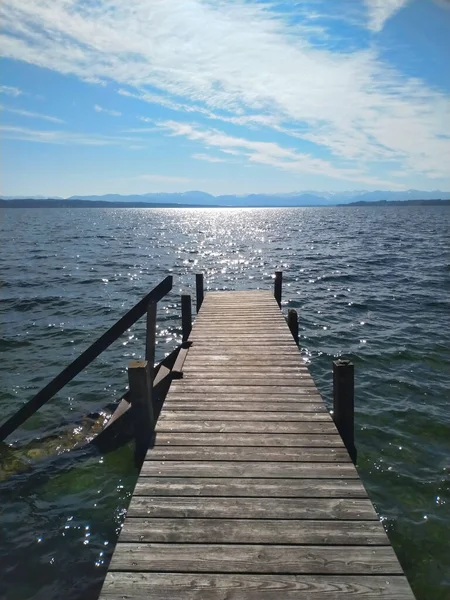 Солнечный День Озере Старнберг — стоковое фото