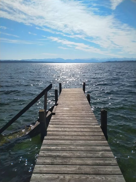 Hari Yang Cerah Danau Starnberg — Stok Foto