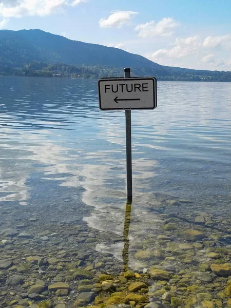 Masa Depan Tanda Danau — Stok Foto