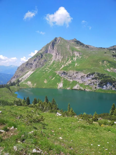 Seealpsee Lago Alta Montaña Los Alpes Bávaros —  Fotos de Stock