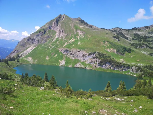 Seealpsee Lago Alta Montaña Los Alpes Bávaros — Foto de Stock