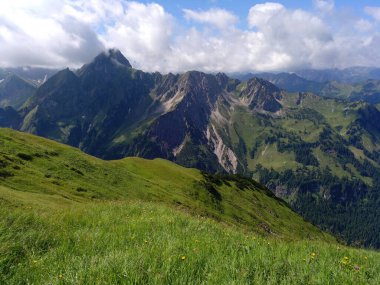 Almanya, Bavyera, Allgaeu Alpleri - allgeau Alplerinde yürüyüş