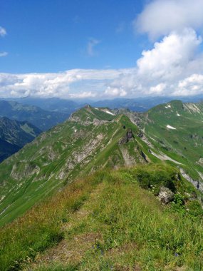 Almanya, Bavyera, Allgaeu Alpleri - allgeau Alplerinde yürüyüş