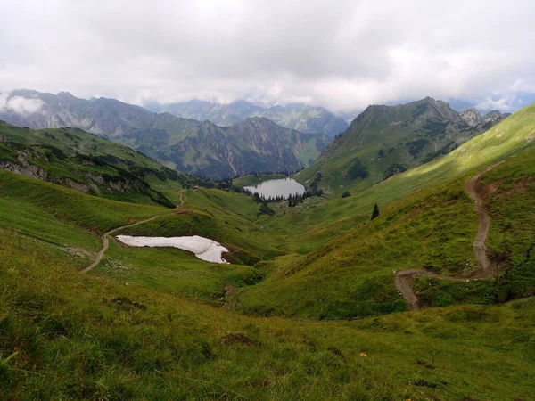 Lago Alpin Seealpsee Baviera — Foto Stock