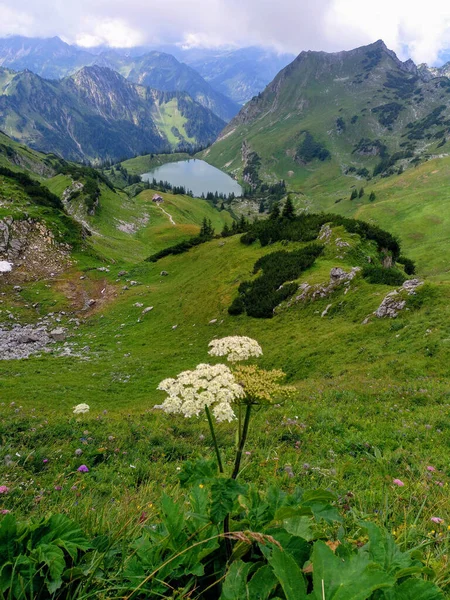 Lago Alpin Seealpsee Baviera — Fotografia de Stock