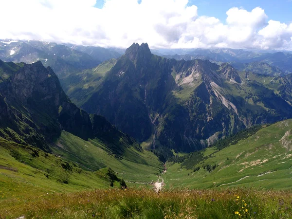 Allemagne Bavière Alpes Allgaeu Randonnées Dans Les Alpes Allgeau — Photo