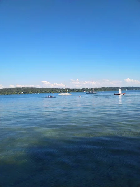 Hari Yang Cerah Danau Starnberg — Stok Foto