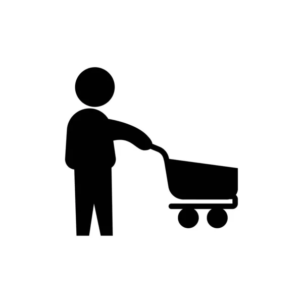 Icono de compras feliz — Vector de stock