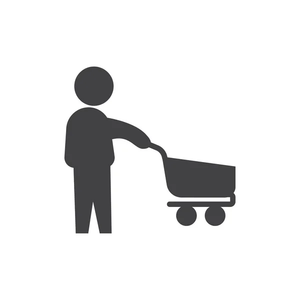 Icono de compras feliz — Vector de stock