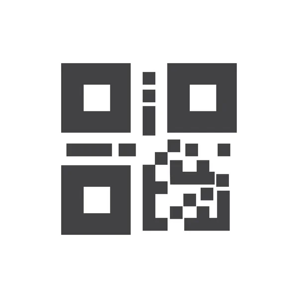 QR код, значок штрих-кода — стоковый вектор