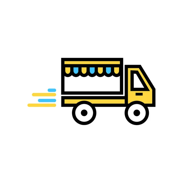 Delivery car vector icon — Stock Vector