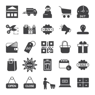 alışveriş, E-ticaret vektör simgesi
