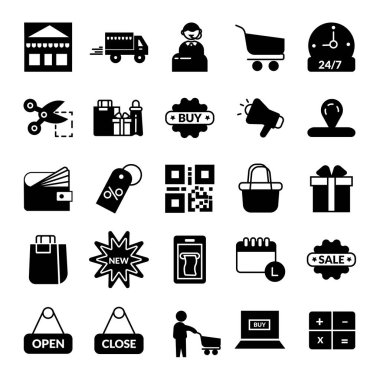 alışveriş, E-ticaret vektör simgesi