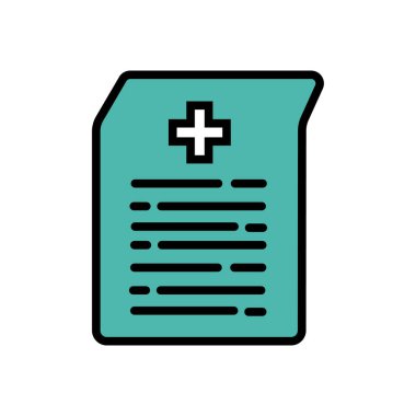 Tıbbi tarih simgesi- Sağlık veya tıbbi hizmet için tıbbi tarih vektör simgesi.