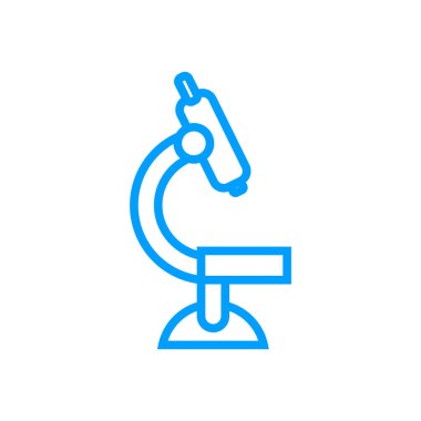 Sağlık hizmetleri veya sağlık hizmetleri için mikroskop simgesi- vektör Mikroskop illüstrasyon simgesi.