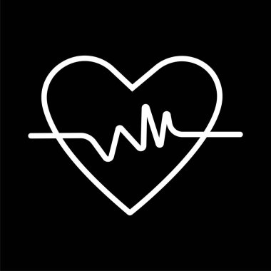 Kalp Hızı sağlık ikonu- Vektör Kalp Hızı tıbbi, sağlık simgesi.