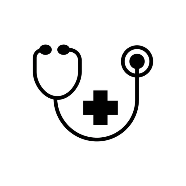 Stetoskop ikon-vektor stetoskop hälsovård och medicinsk ikon — Stock vektor