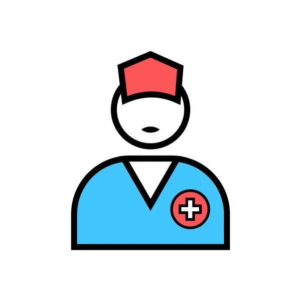 Médico, Enfermera icono-vector médico, icono de enfermera para el sitio web o móvil — Archivo Imágenes Vectoriales