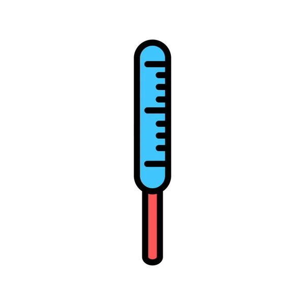 Ícone do termômetro Ícone da ilustração plana do termômetro do vetor para o serviço médico e de saúde . — Vetor de Stock