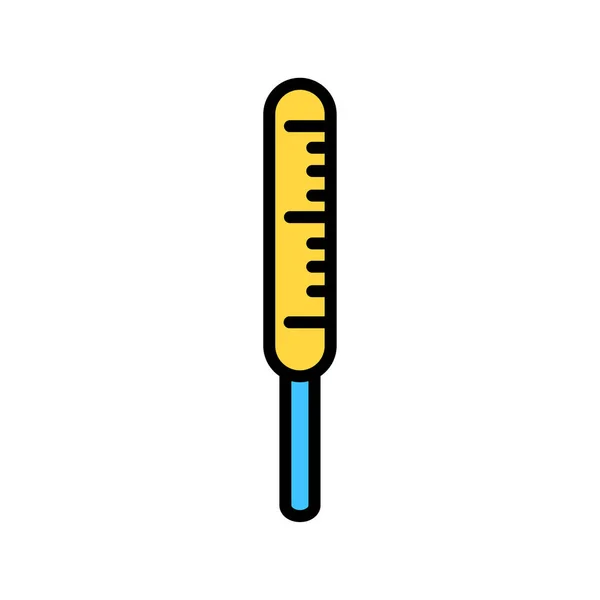 Icono del termómetro Icono de ilustración plana del termómetro para el servicio médico y sanitario . — Archivo Imágenes Vectoriales