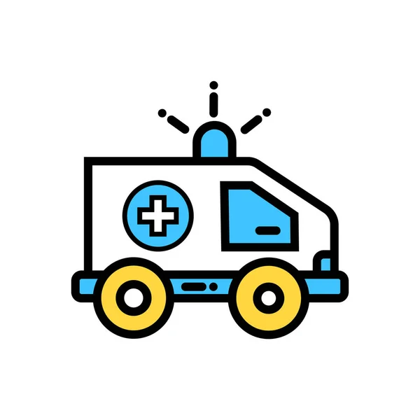 Vector de ambulancia Icono editable para atención médica o servicio clínico . — Archivo Imágenes Vectoriales