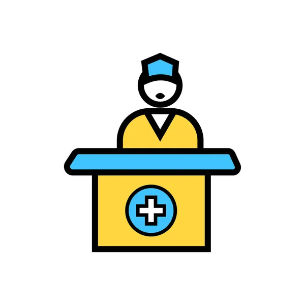 Orvosi kinevezés ikon-vektor orvosi kinevezési ikon az egészségügyi ellátáshoz és orvosi szolgáltatás — Stock Vector