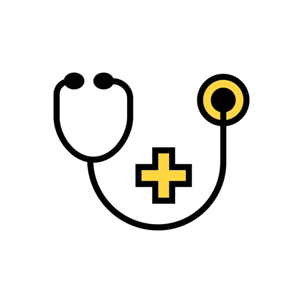 Стетоскоп іконка- вектор Стетоскоп охорони здоров'я та медична ікона — стоковий вектор