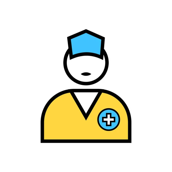 Médico, Enfermera icono-vector médico, icono de enfermera para el sitio web o móvil — Archivo Imágenes Vectoriales