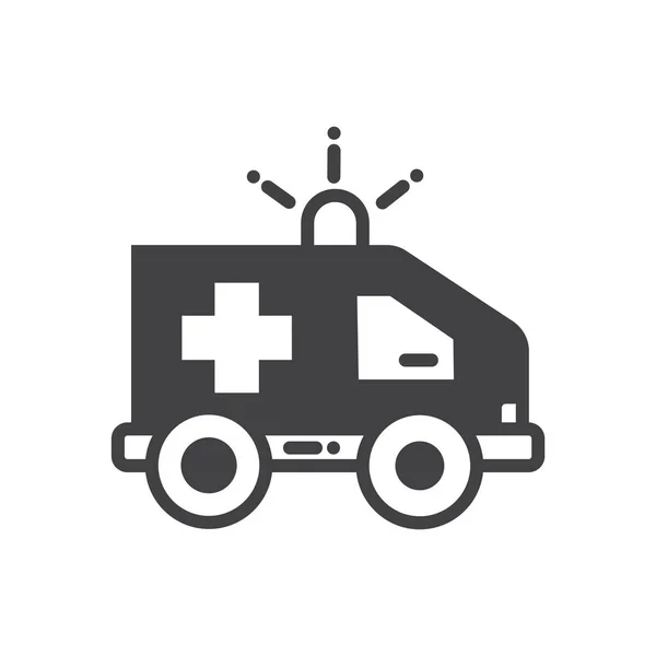 Ambulance vector Editable icon for medical health care or clinic service. — Stock Vector