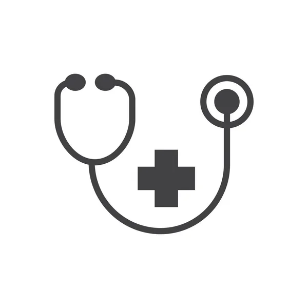 Стетоскоп іконка- вектор Стетоскоп охорони здоров'я та медична ікона — стоковий вектор