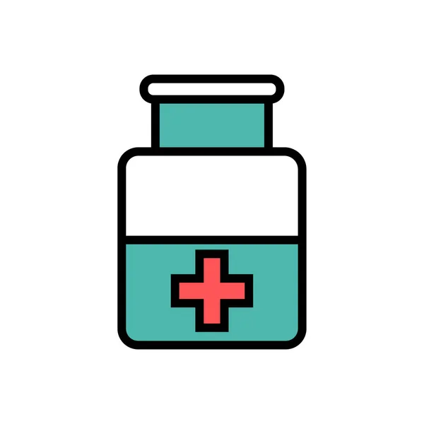 Icono de medicina y píldoras — Vector de stock