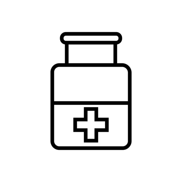 Icono de medicina y píldoras — Vector de stock