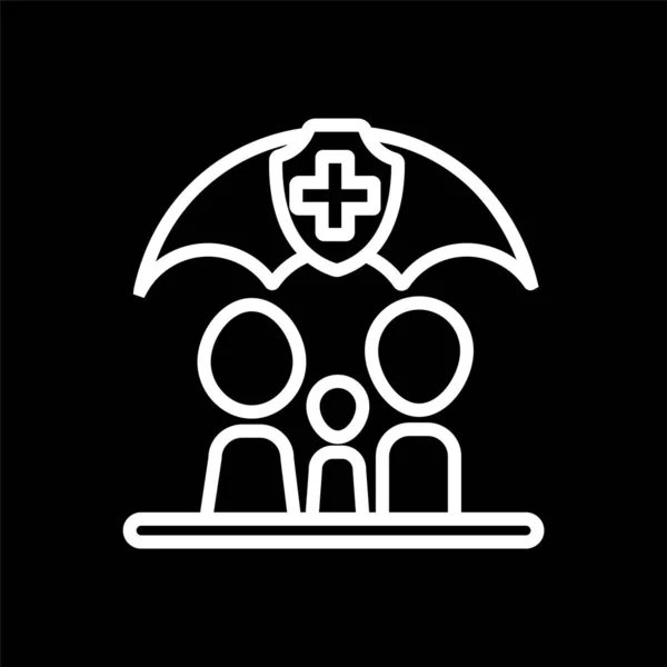 Ikona zdravotní péče o rodinu, ikona zdravotní péče. — Stockový vektor