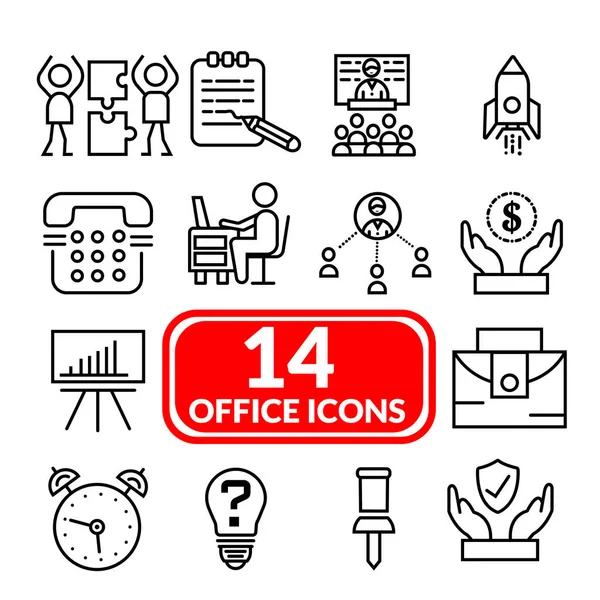 business office icon- vector symbol business office icon set.