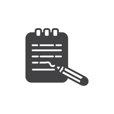 web sitesi için not defteri simgesi- vektör sembolü not defteri simgesi.