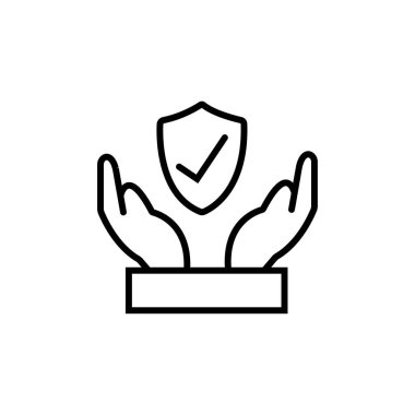 güvenlik simgesi- vektör güvenlik simgesi iş simgesi