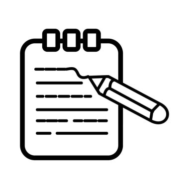 Not simgesi vektör sembolü yaz.